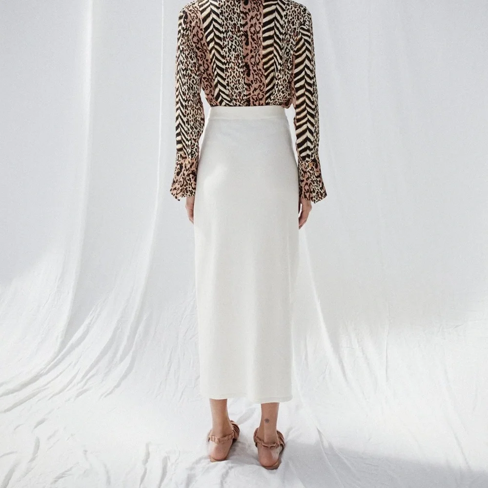 Terry Knit Wrap Skirt - Picture 2 of 4